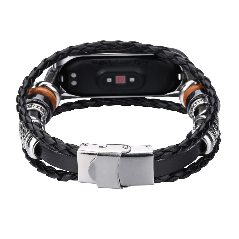 MYRONGVN Dây Đeo Bằng Da Thật Mềm Cho Đồng Hồ Thông Minh Xiaomi Mi Band 5