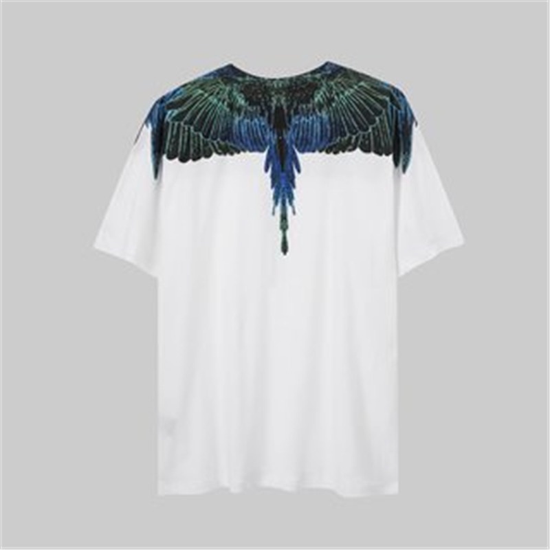 Áo Thun Thể Thao Tay Ngắn Cổ Tròn In Hình Đôi Cánh Bằng Cotton Thời Trang Unisex