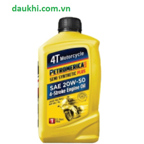 daukhi.com.vn-Dầu nhớt động cơ đốt trong 4 thì petromerica 20w50 SN 4T SYN BLEND MOTORYCYCLE nhập khẩu mỹ