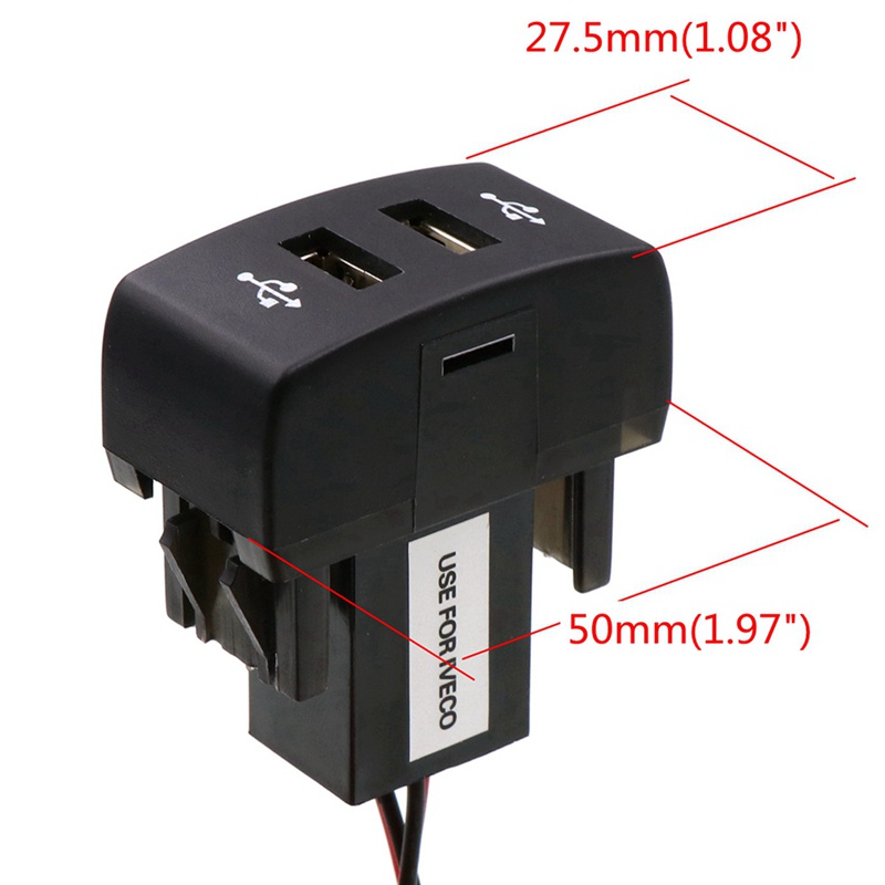Tẩu Sạc Hai Cổng USB 5V 2.1A Cho Xe Hơi Xe Tải Iveco