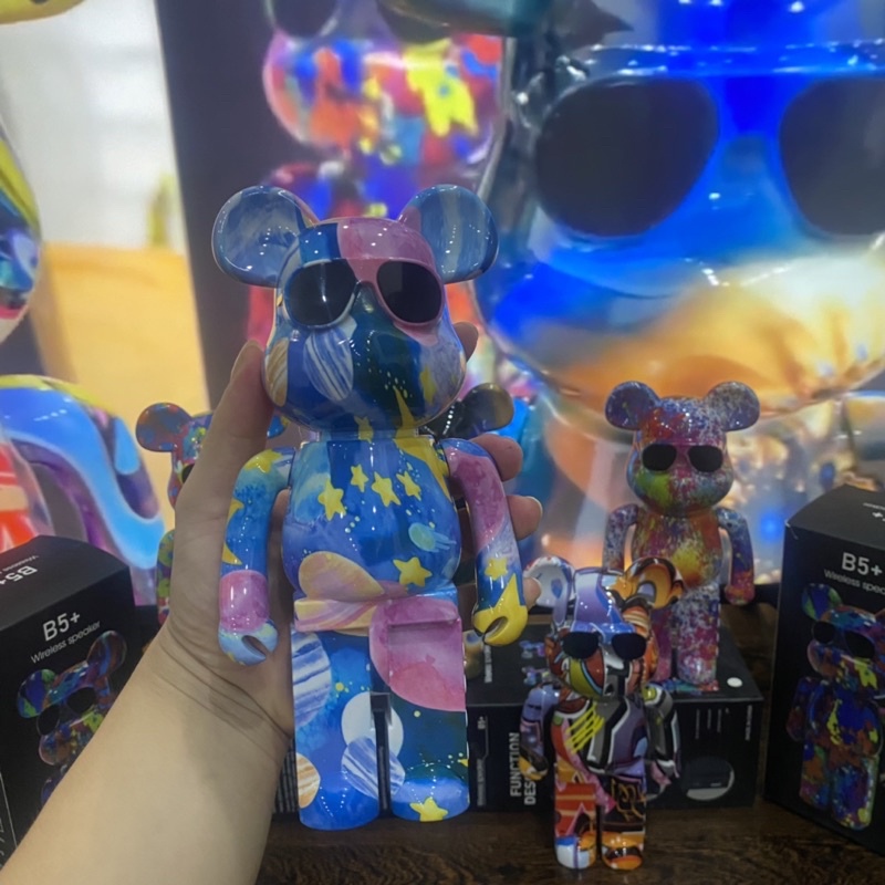 Loa Bluetooth B5+ Hình Gấu Bearbrick Kaws 2022, Âm Thanh Sống Động