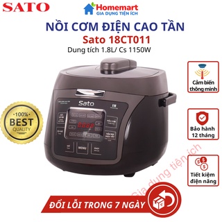 Nồi cơm điện cao tần sato 18ct011 - 1.8 lít 1150w việt nhật, bảo hành chính hãng 12 tháng