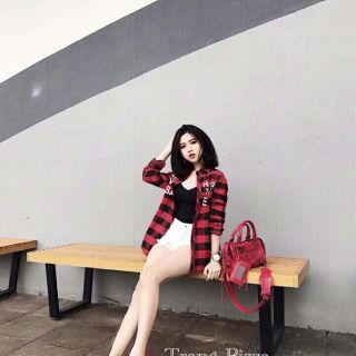 Sơmi carô vải katê sỉ 55