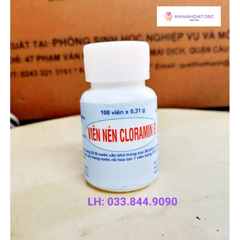 Cloramin B dạng viên nén dùng khử khuẩn