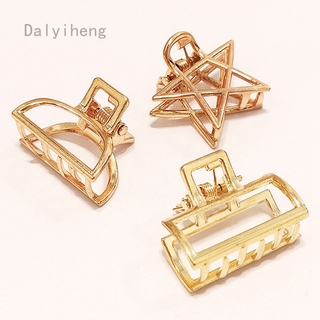 Dalyiheng Kẹp Tóc Kim Loại Mini Hình Ngôi Sao Năm Cánh Trái Tim Phong Cách Hàn Quốc