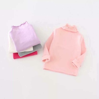 Áo thun cổ 3p cho bé gái