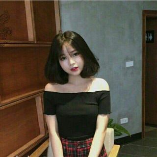 Áo croptop thun gân