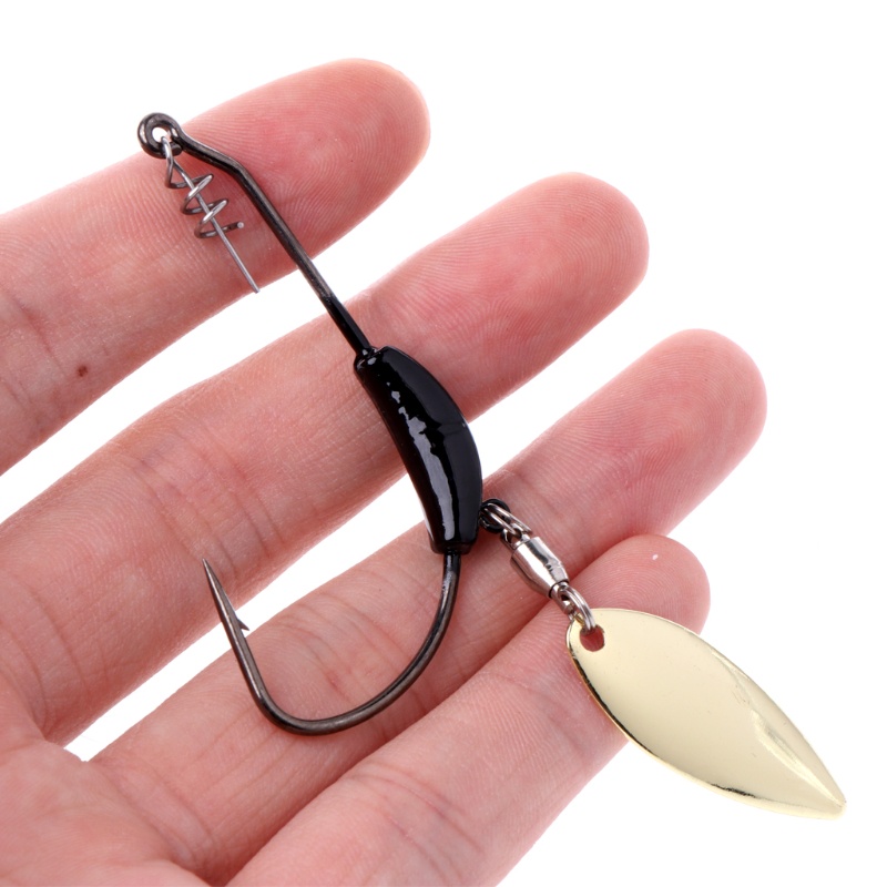 Mồi câu cá giả bằng kim loại gắn móc câu tiện dụng