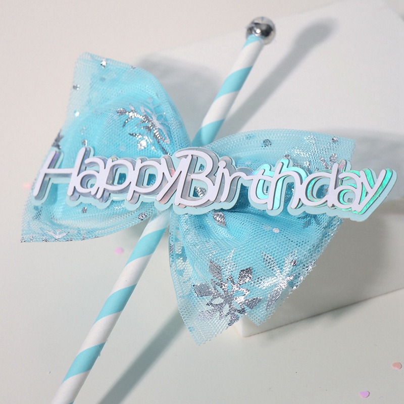 Phụ kiện trang trí bánh kem sinh nhật bằng acrylic nhiều màu