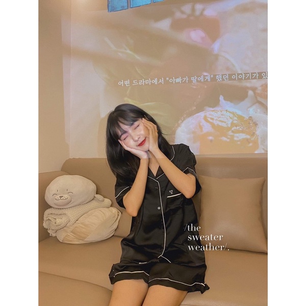 [Mã SKAMCLU7 giảm 10% tối đa 50K đơn 0Đ] SET ĐỒ NGỦ PIJAMA lụa thêu tim, pijama lụa ( Ảnh thật ) | BigBuy360 - bigbuy360.vn