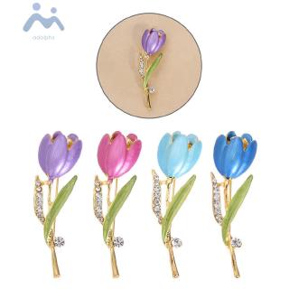 Trâm Cài Áo Hình Hoa Tulip Đính Đá Thanh Lịch