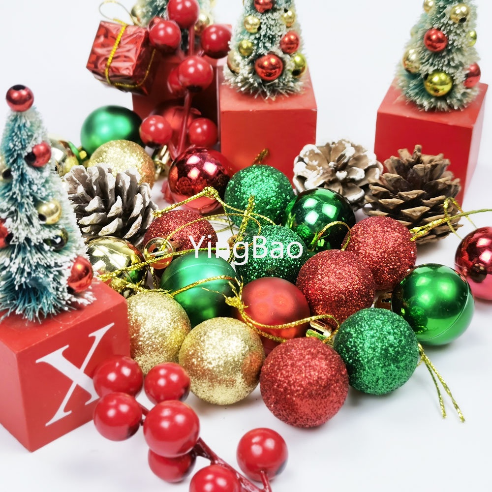 24 Trái Châu Trang Trí Giáng Sinh Năm Mới 2023 Kích Thước 3Cm
