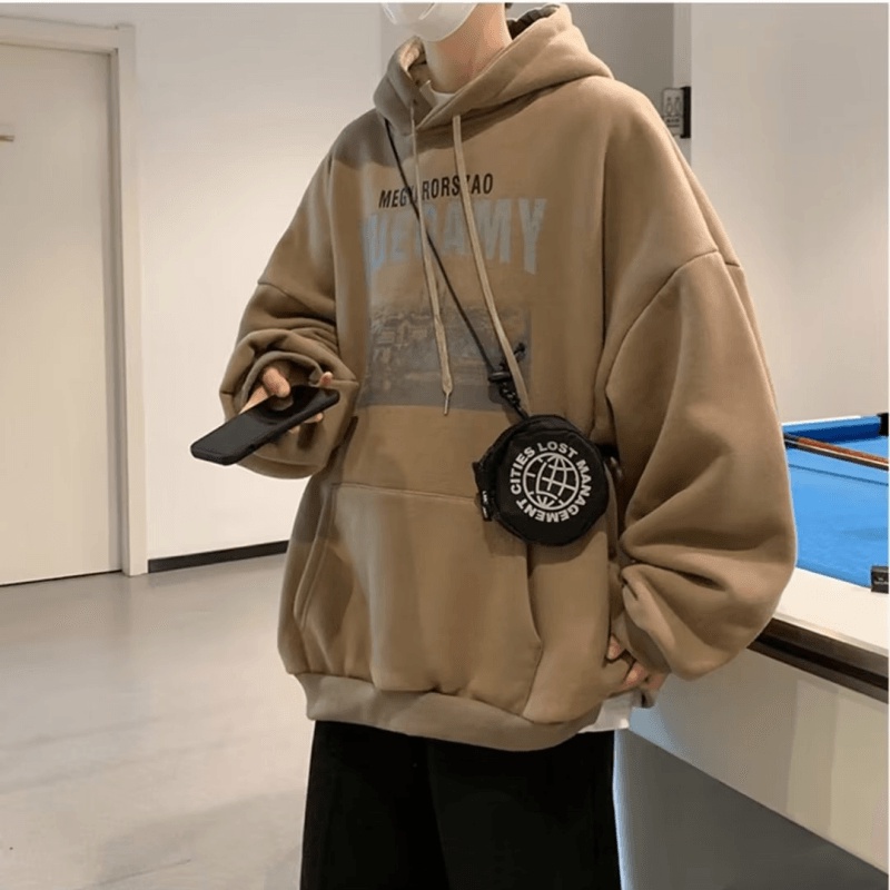 Áo hoodie Dáng Rộng In Chữ Thời Trang Mùa Đông Nhật Bản Chất Lượng Cao Dành Cho Nam