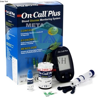 Máy đođường huyết On Call Plus, Chính hãng ACON, tặng que thử tiểu đường, test tiểu đường hộp 25 que