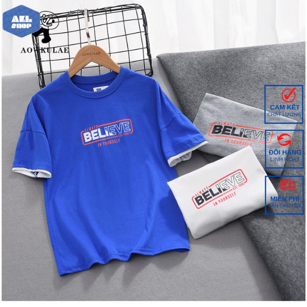 Áo thun bé trai size đại 25kg đến 45kg hãng AKL, áo phông bé trai 5 đến 14 tuổi phong cách Hàn Quốc hàng Quảng Châu