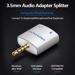 ĐẦU CHIA AUDIO 3.5MM 1 RA 2 VENTION BDBW0