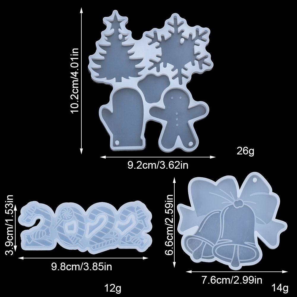 Khuôn Làm Móc Khóa Bằng Đất Sét Resin Hình Nhân Vật Gingerbread Man Hoa Tuyết Giáng Sinh