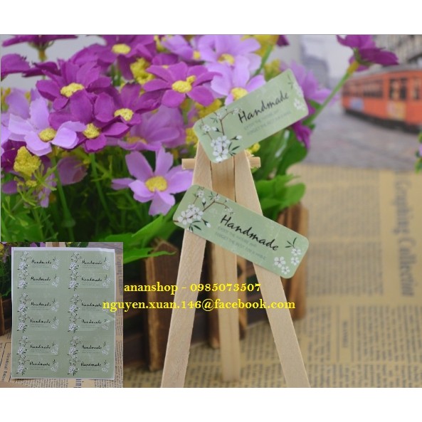Set 5 tờ Tem Handmade hoa mai