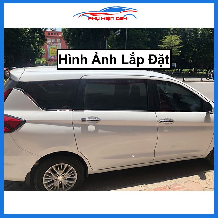 Bộ nẹp viền chân kính cong kính Suzuki XL7 2020 Inox sáng bóng chuẩn form xe