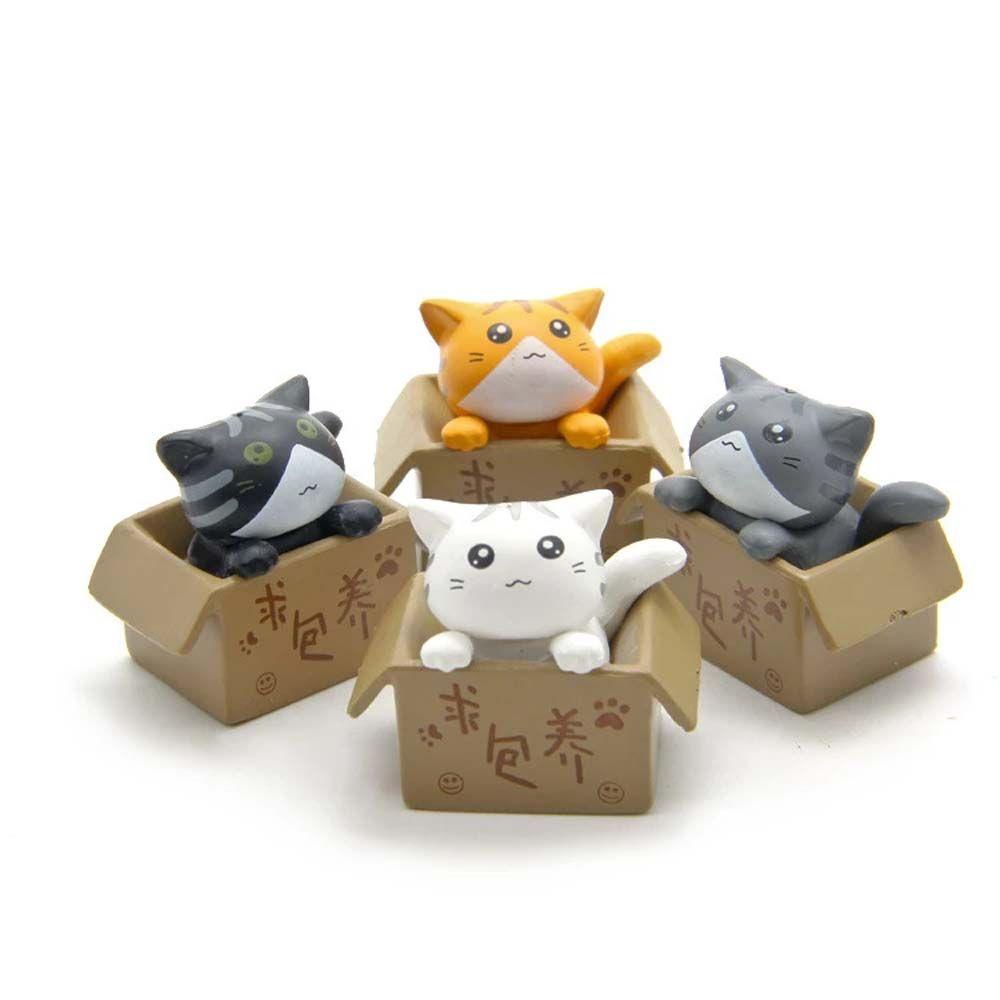 Mô Hình Đồ Chơi Chú Mèo Hoạt Hình Bằng PVC DIY Cho Xe Hơi VANES1