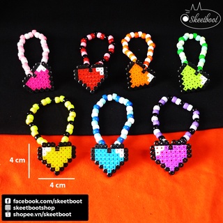 Vòng kandi perler trái tim nhỏ - vòng tay kandi phụ kiện rave edm festival raver kandi perler DJ