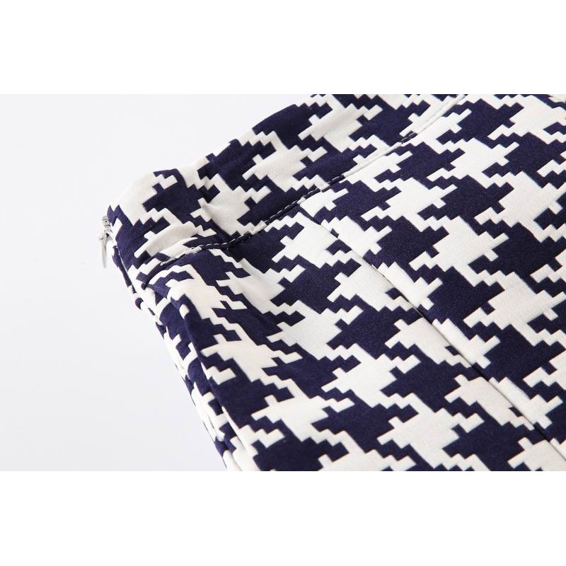 Quần shorts họa tiết houndstooth xẻ gấu xuất Âu (có sẵn) | BigBuy360 - bigbuy360.vn