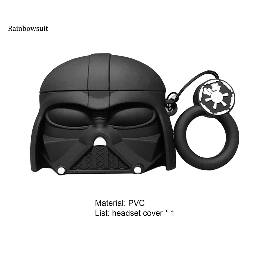 Vỏ bảo vệ hộp sạc tai nghe darth-vader black samurai thích hợp cho AirPods 1/2 AirPods Pro 3