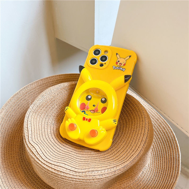 Ốp Điện Thoại Hình Máy Chơi game Ba Chiều Pikachu Cho Iphone 7 / 7plus / 8 / 8plus / x / xs / se / xr / 11 / 12 / 13 / pro / max