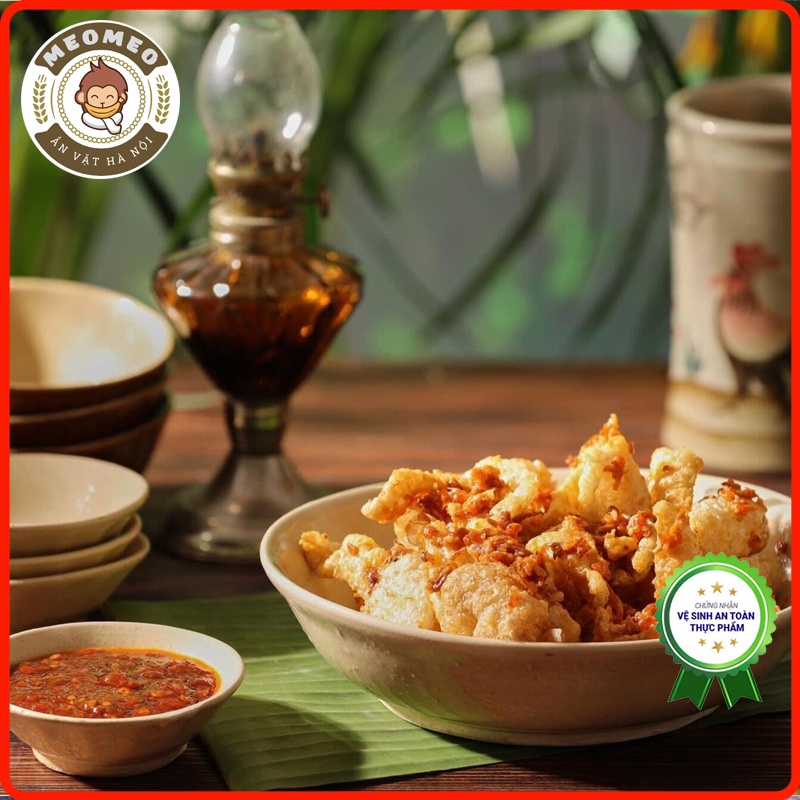 Da heo tỏi ớt 160g MEOMEO đồ ăn vặt Hà Nội vừa ngon vừa rẻ, tốt cho sức khỏe, ít béo | BigBuy360 - bigbuy360.vn