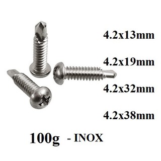VÍT TỰ KHOAN ĐẦU TRÒN INOX 100g