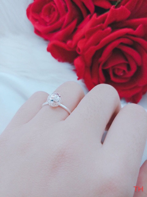 NHẪN MẶT QUẢ CẦU KIM TIỀN LINH MIU SILVER