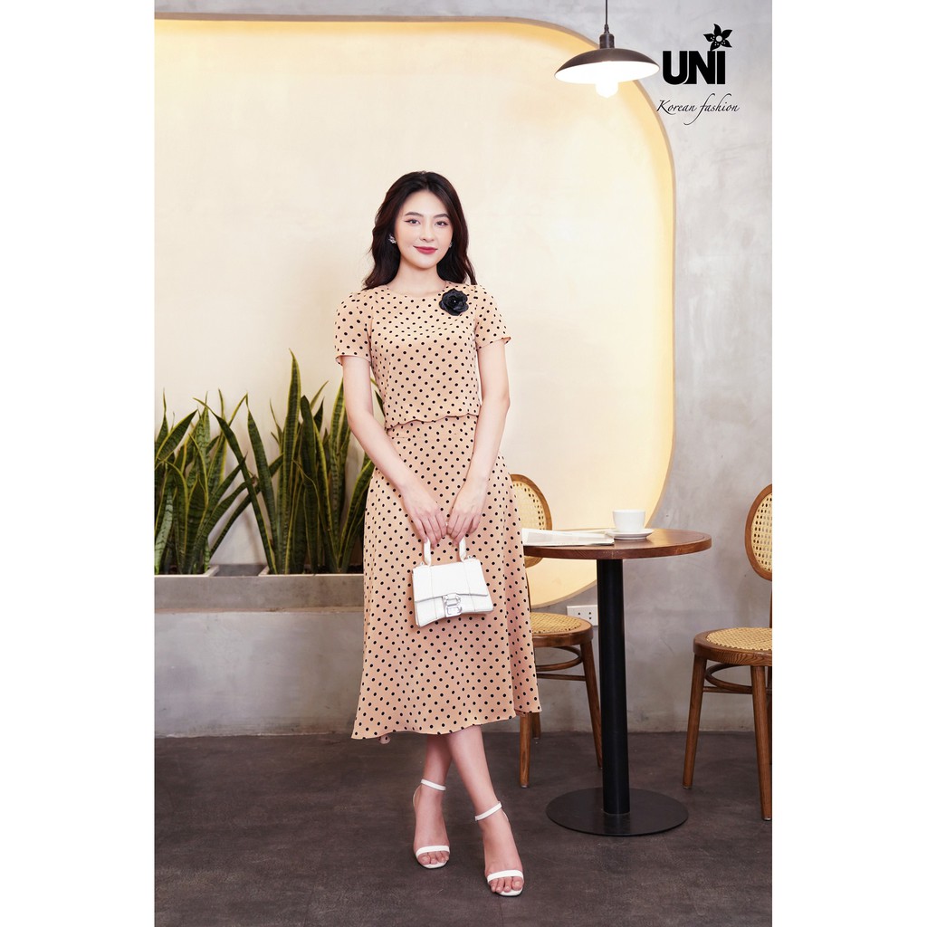 Chân váy Dáng Xòe Chấm Bi Điệu Đà 5CX262- UNI KOREAN FASHION