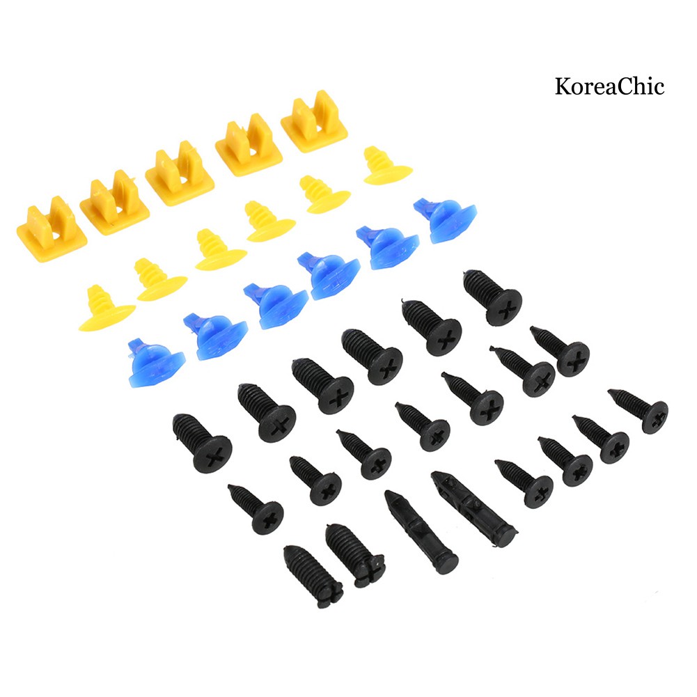 Set 50 đinh tán bằng nhựa phụ tùng cho xe ô tô