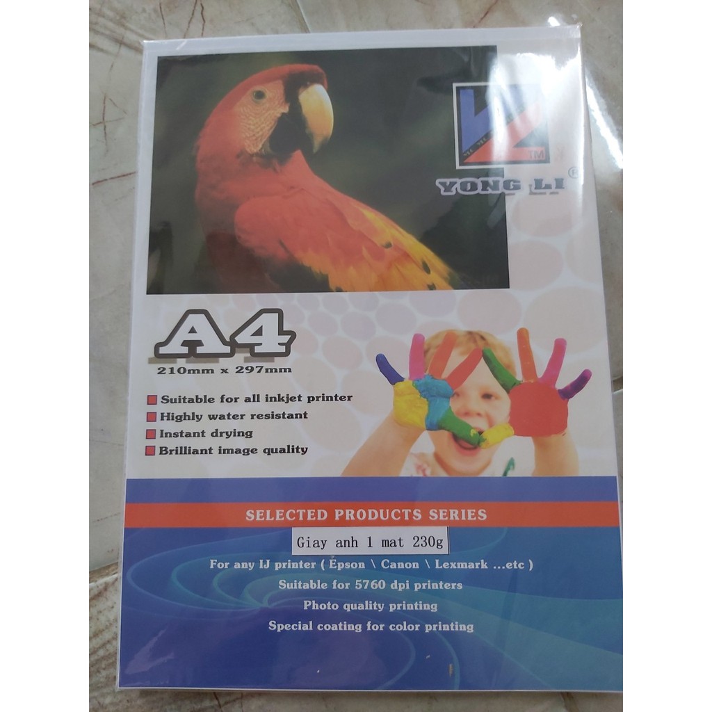 Giấy in ánh 1 mặt 230g - A4