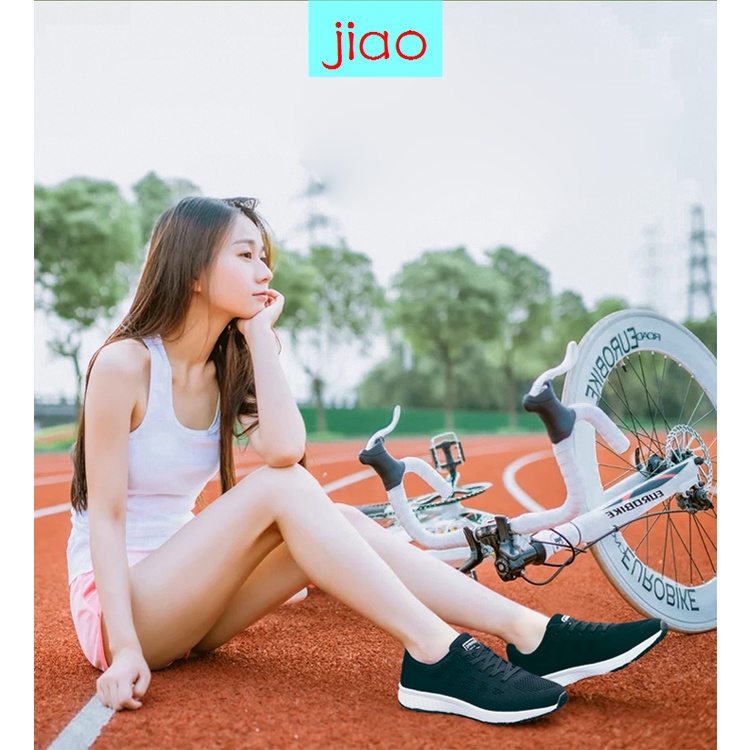 Giày thể thao đế bằng màu đen phong cách Hàn quốc thời trang xuân thu cho nữ 2021