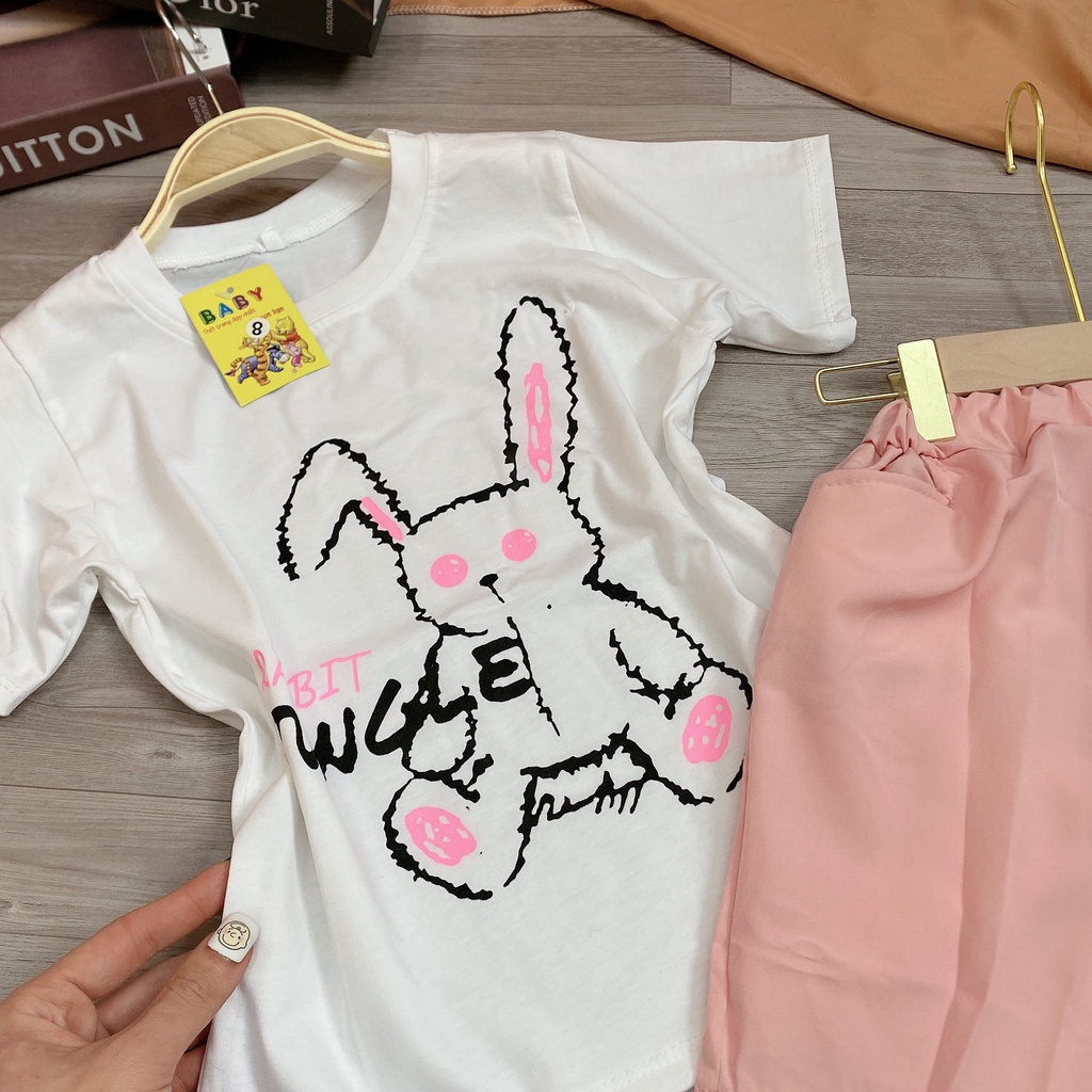 Bộ quần áo hè cho bé gái 16-45kg RABIT, đồ bộ bé gái 5-15 tuổi ,xinh xắn, đáng yêu, co giãn, thoáng mát.