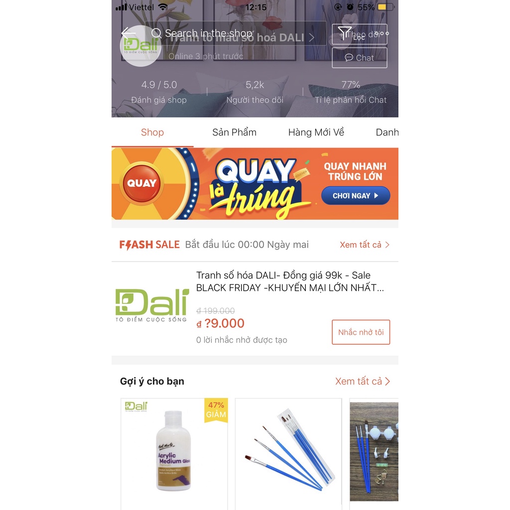 Black Friday - Tranh đồng giá 99k - Tranh số hóa Dali