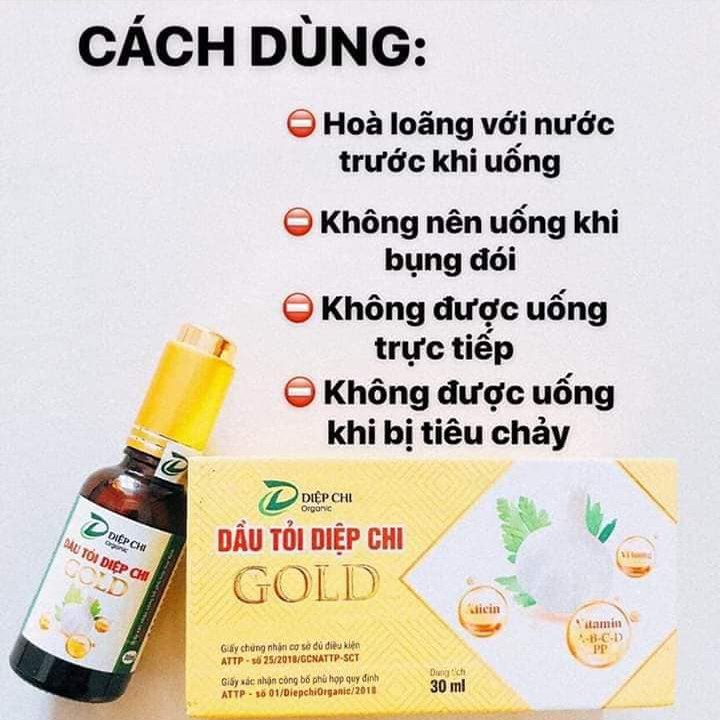 Dầu Tỏi Diệp Chi Gold Plus Tăng Đề Kháng, Đánh Bay Ho, Mũi - An Toàn Cho Bé