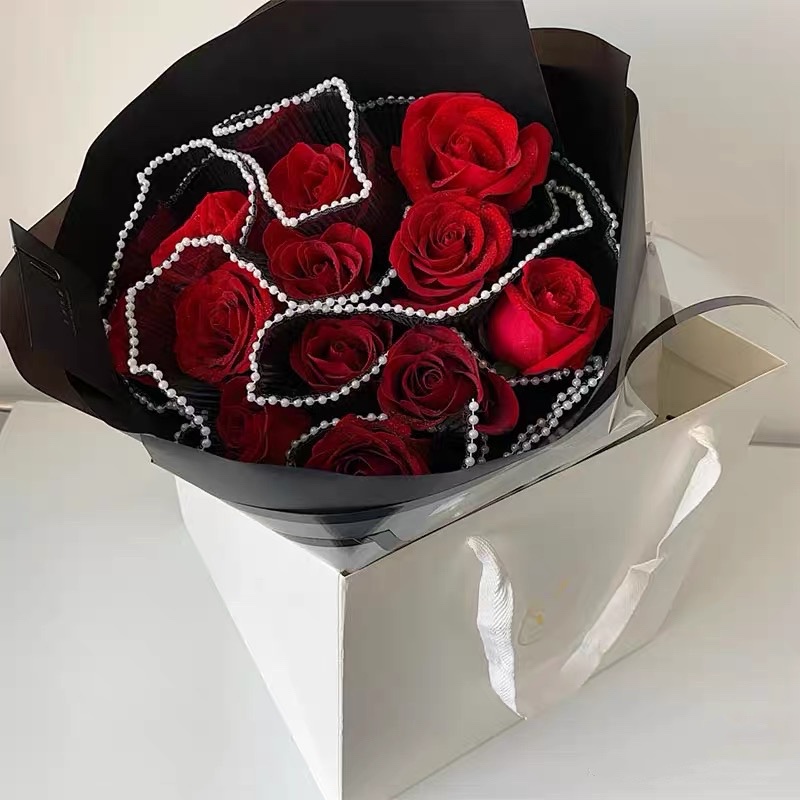 [Spot] Lưới Bọc Hoa Ngọc Trai Gợn Sóng 30cm*5 yards Trang Trí