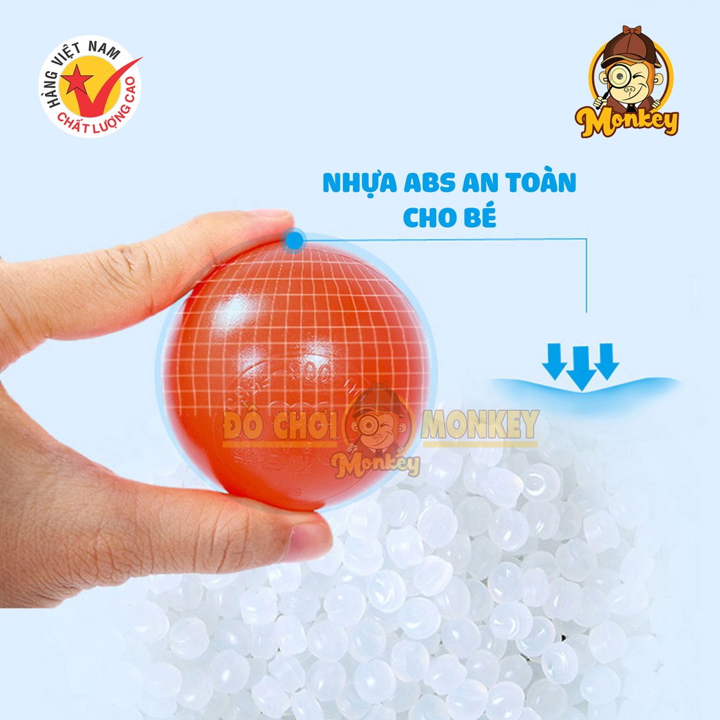 Bộ đồ chơi thông minh Hoàng Thu- đồ chơi bóng cho bé dùng trong nhà banh loại 50 trái 5.5cm cho bé HT9055