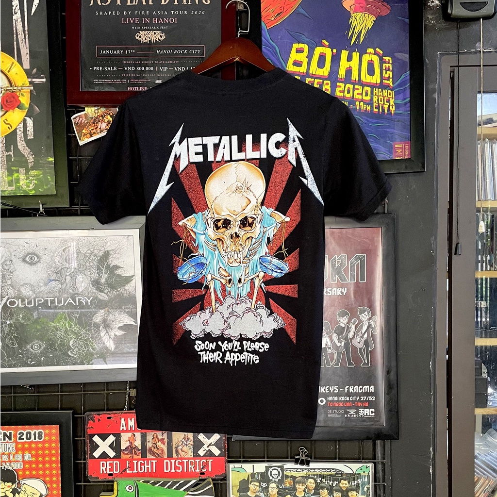 Áo Rock band tee phông / thun 100% cottong Thái Lan - Metallica TDM 1598 over size nam nữ