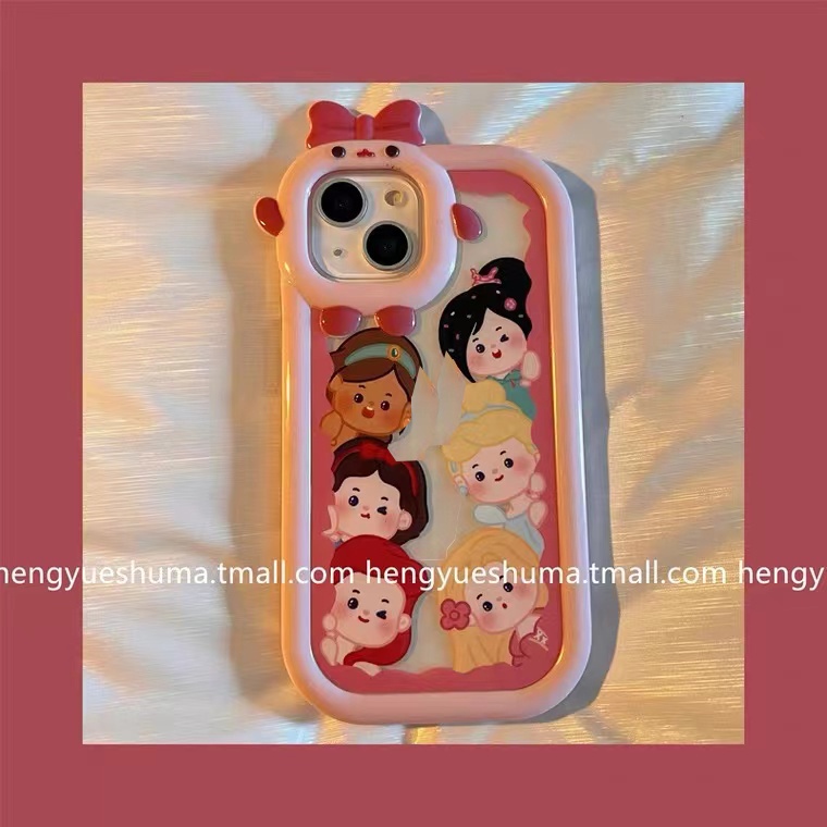 Ốp Điện Thoại Dẻo Trong Suốt Họa Tiết Hoạt Hình Cô Gái Dễ Thương Chống Sốc Cho iPhone 13 12 11 Pro Max