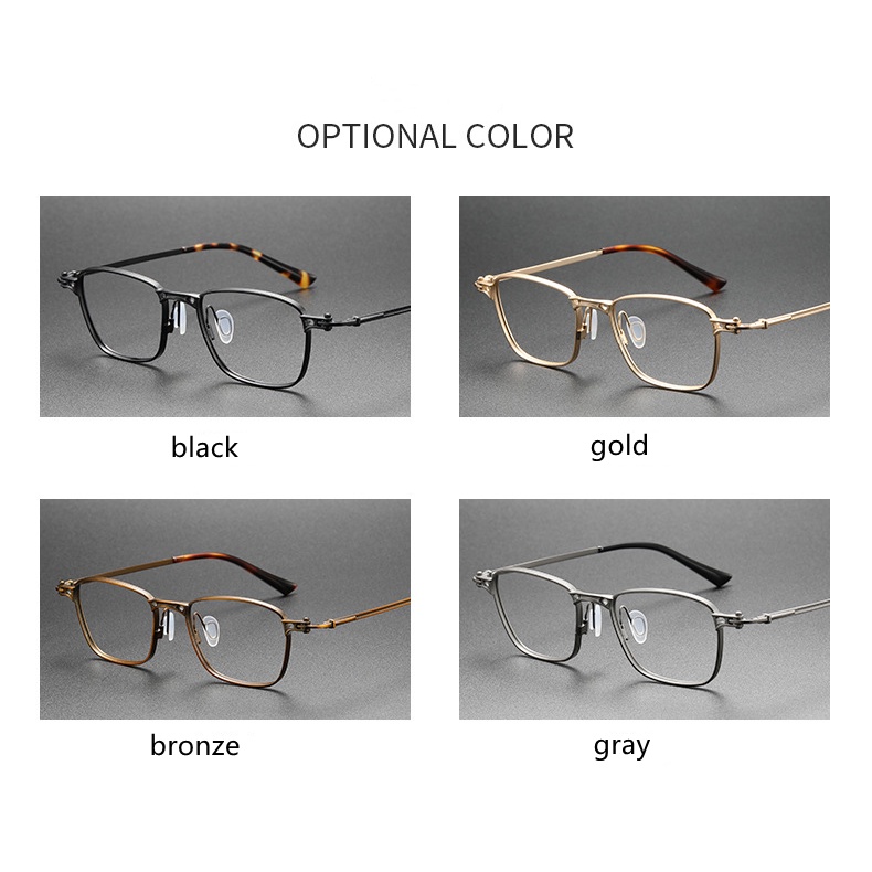 Ta.vat Mắt Kính Gọng Titan Nguyên Chất Hình Chữ Nhật Phong Cách Retro Cho Nam RLT5890