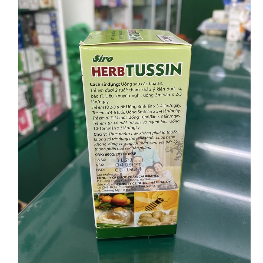 Herb Tussin - Hỗ trợ điều trị các chứng ho lâu ngày, bổ phổii ích phế, giảm ho, rát họng, khàn tiếng.