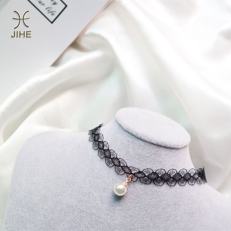 Vòng Cổ Choker Đính Ngọc Trai Thời Trang Cho Nữ