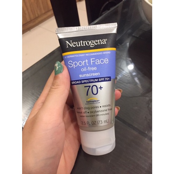 Kem Chống Nắng Thể Thao Cho Da Mặt Neutrogena Sport Face Oil Free Sunscreen SPF70 73ml