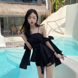 Áo Kiểu Nữ Vai Trần Cột Nơ Đáng Yêu
