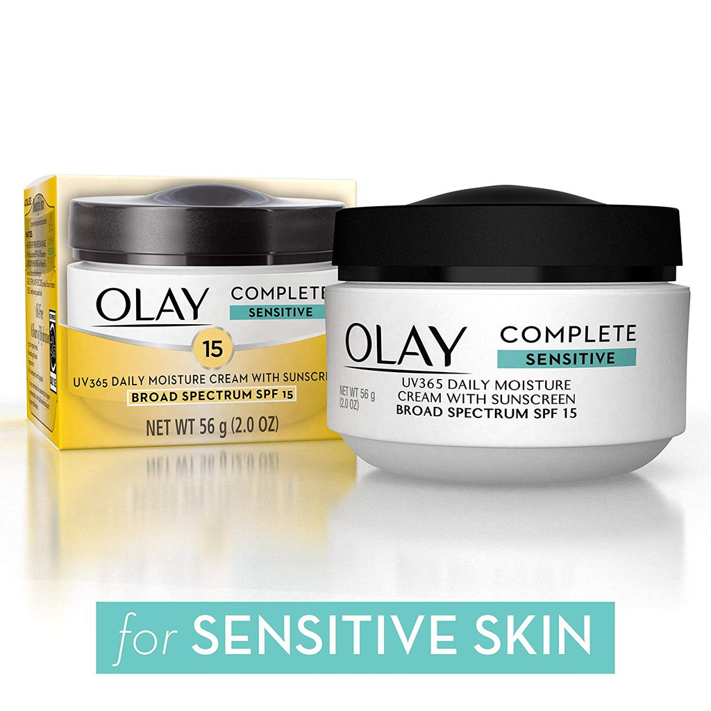 Kem Dưỡng Ẩm Và Chống Lão Hóa, Chống Nắng Cho Da Nhạy Cảm Olay Complete All Day Moisturizer With Sunscreen SPF 15