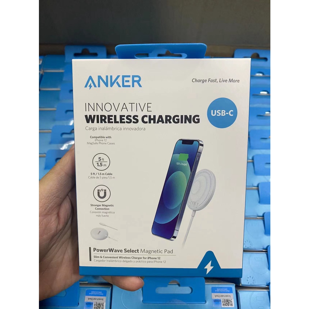 Sạc Không Dây Từ Tính Anker Magnectic 10w 1.5m - A2565