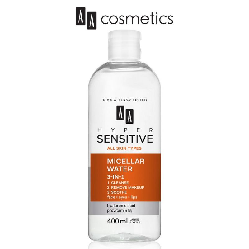 🔥Chính hãng Tẩy trang 400ml AA COSMETICS MẮT MÔI MIỆNG SẠCH SÂU KHÔNG CỒN CUNG CẤP B5 DỊU NHẸ DA KHÔNG KHÔ DA⚡